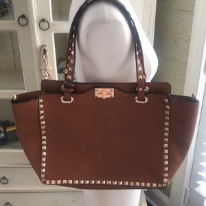 Brand new satchel bag with studded design